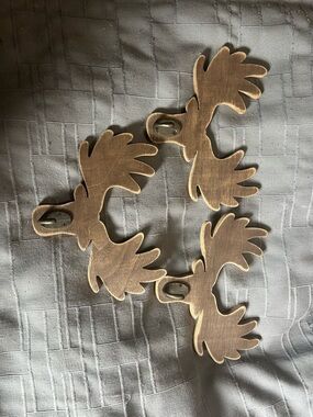 Hobby Lobby Brown Wooden Moose Head Wall Hooks